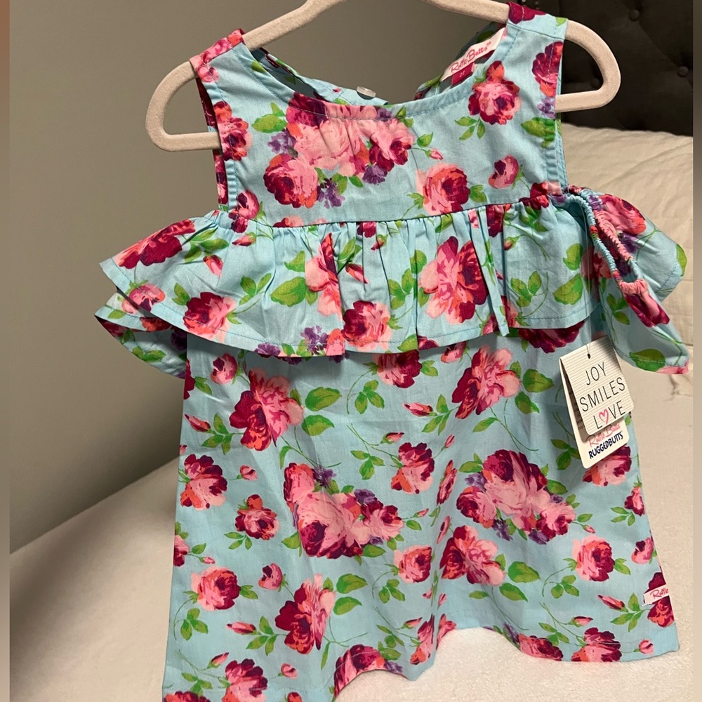 Ruffe butts 2T floral dress